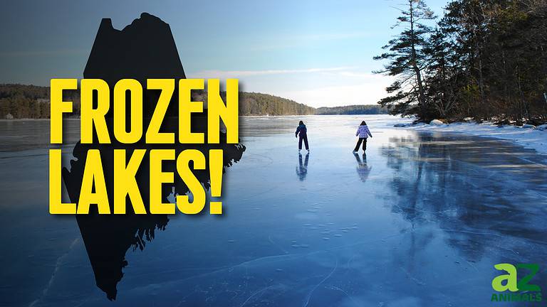Frozen Lakes in Maine