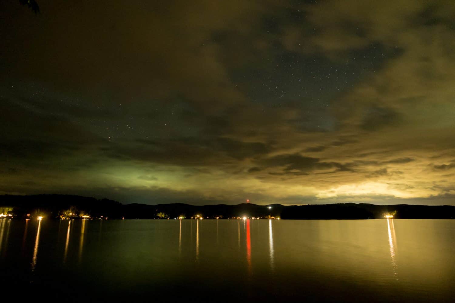Lake Bomoseen landscape timelapse night starscape horizon