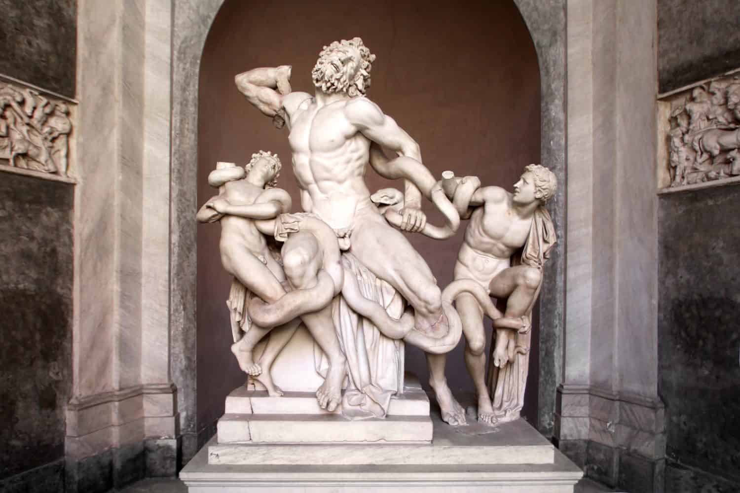 The Laocoon group: famous sculpture at the Vatican / Italy