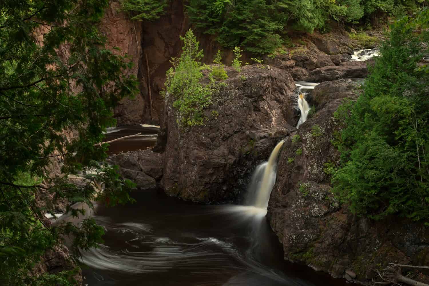 Copper Falls waterfall in Wisconsin