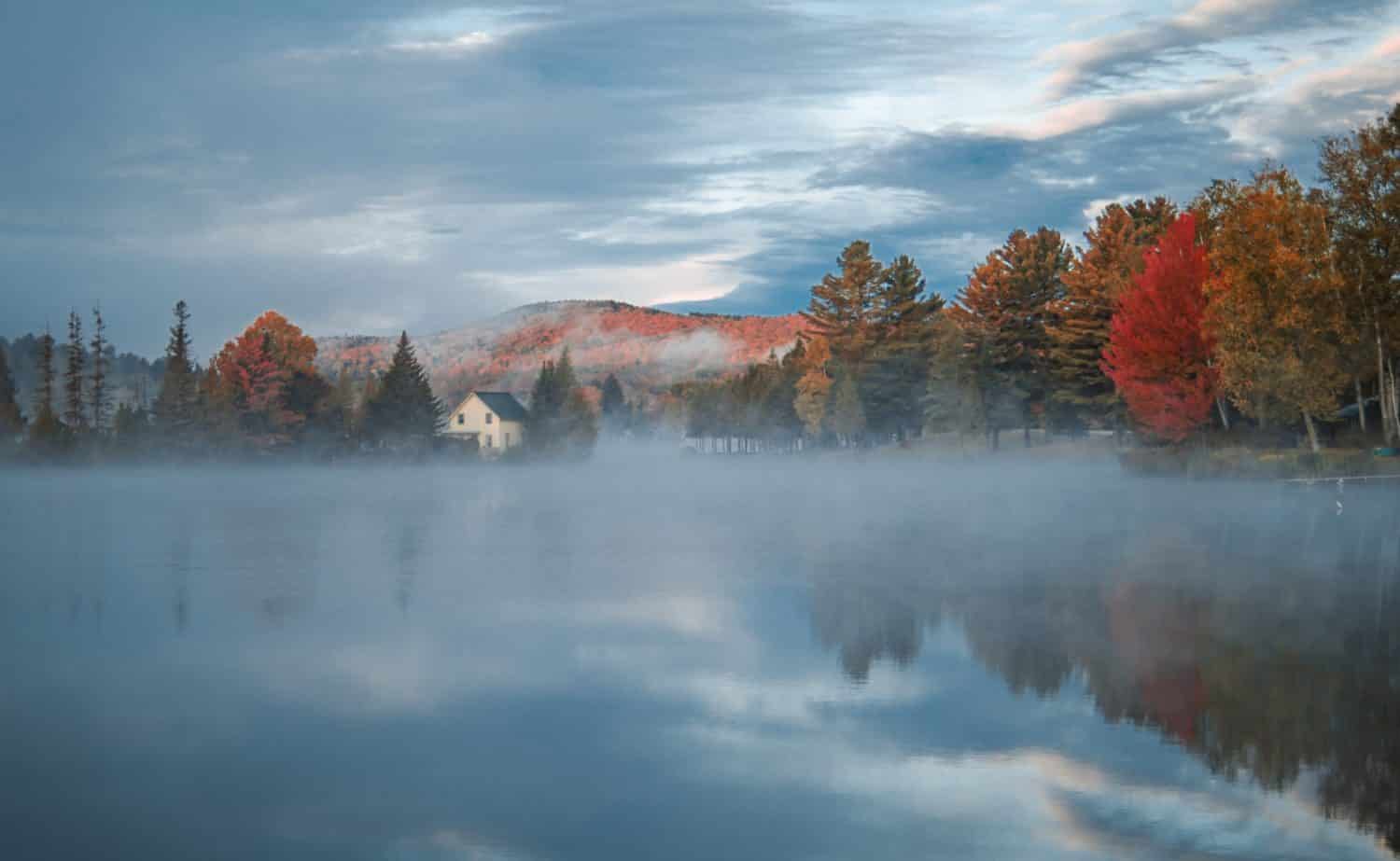 Early morning on Joe's Pond in Vermont