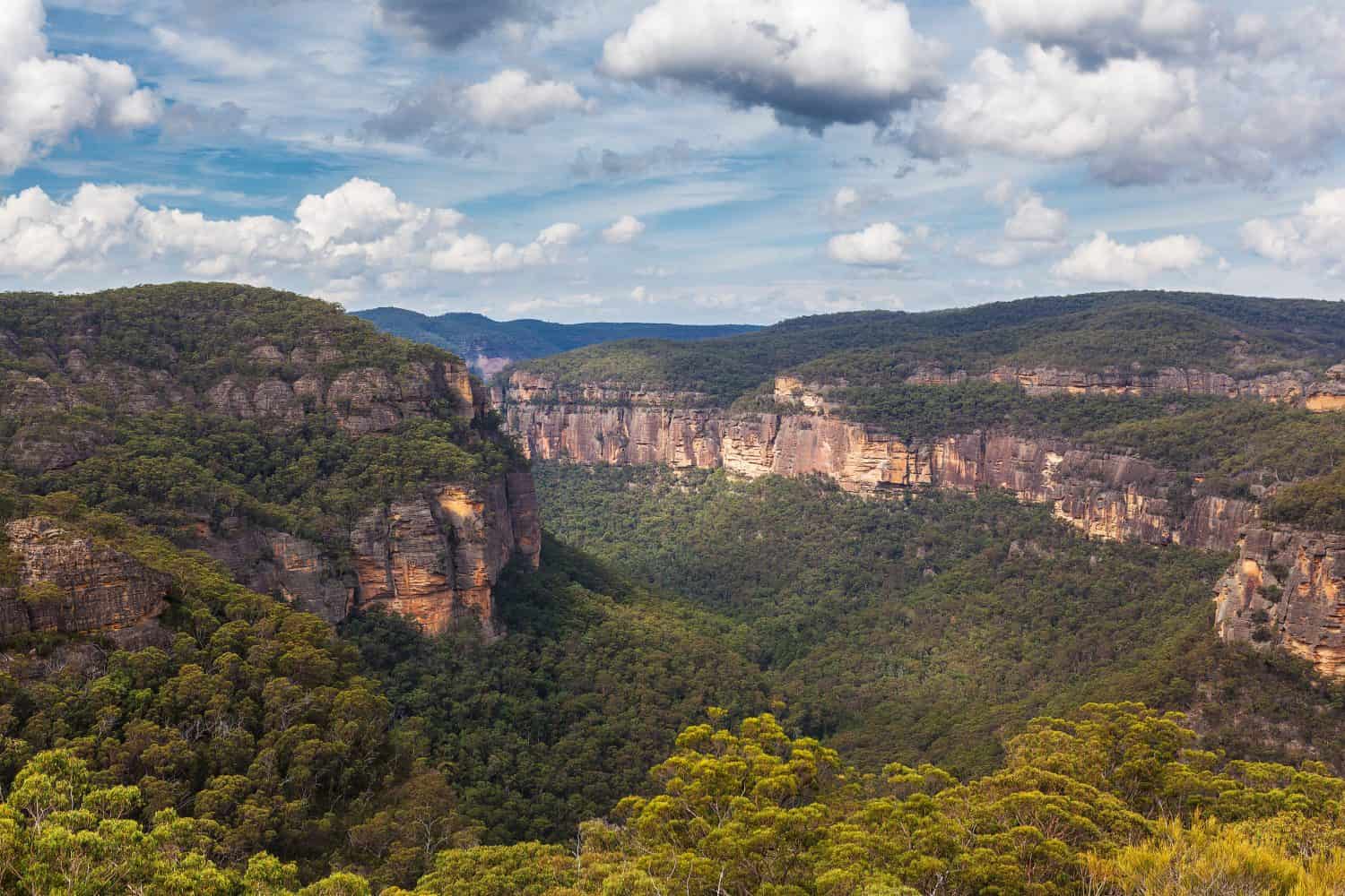 Beautiful rocky landscape of Wollemi National Park, New South Wales, Australia.