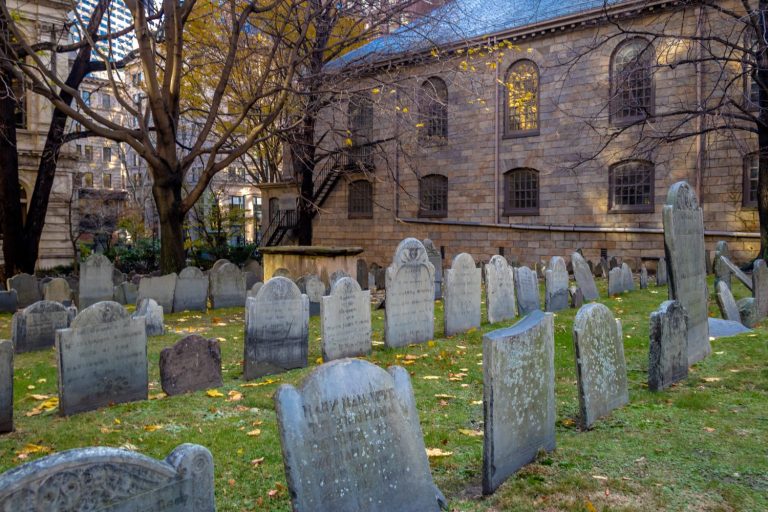 King's Chapel Burying Ground cemetery - Boston, Massachusetts, USA
