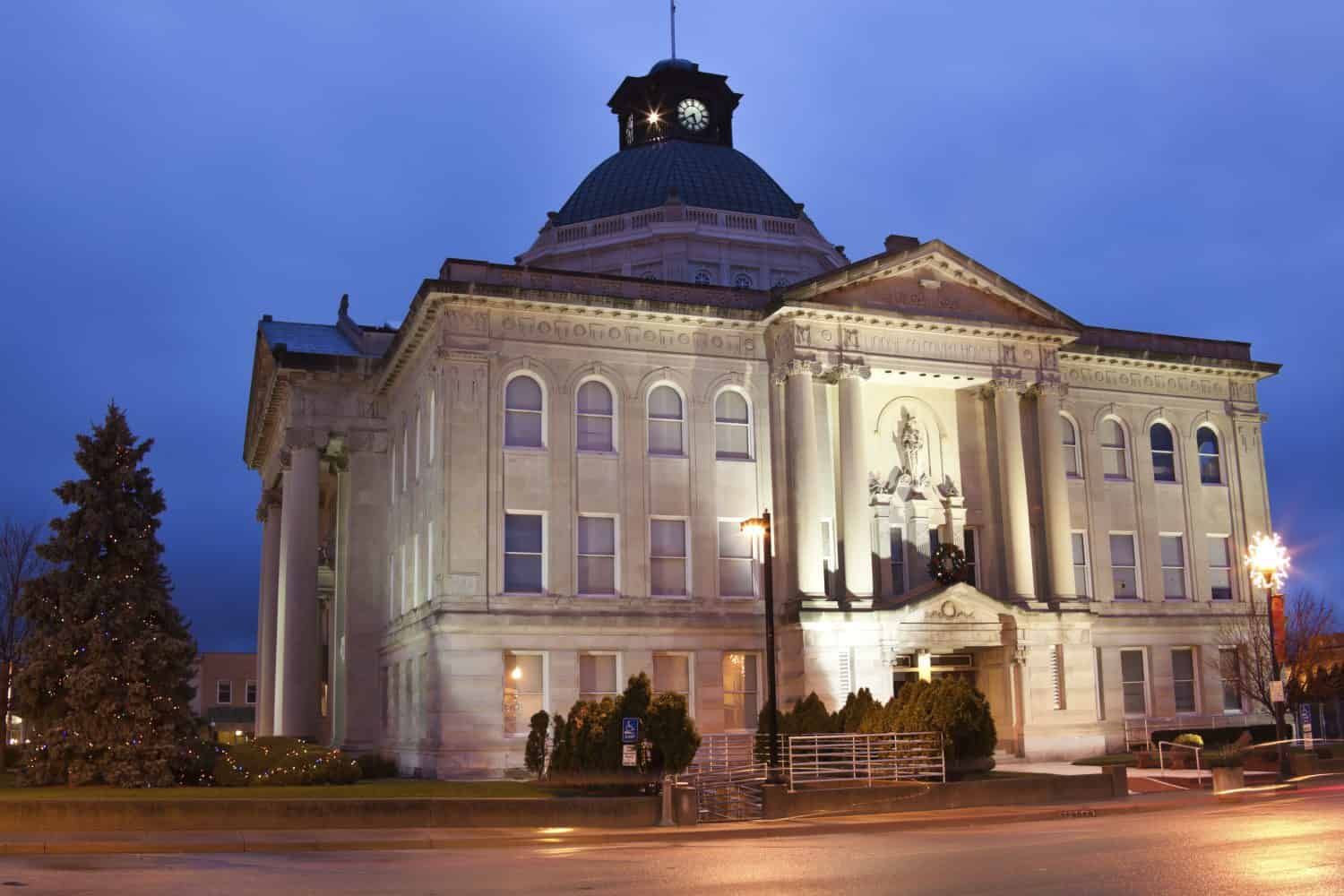 Boone County historic courthouse in Lebanon, Indiana