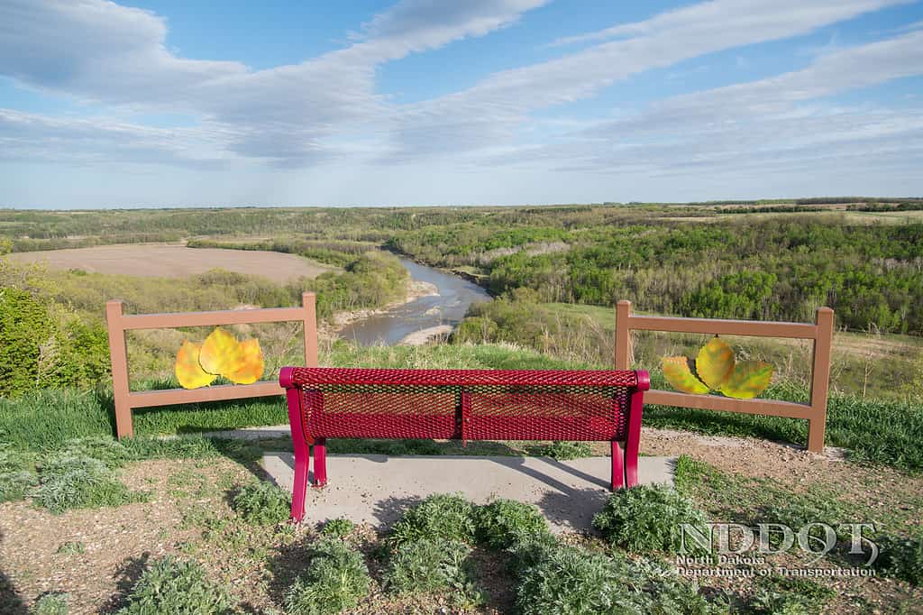 Tetrault State Forest Lookout Point over the Pembina Gorge and Pembina River just west of Walhalla off the Rendevous Region Scenic Backway