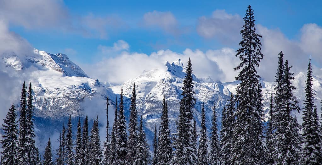 Revelstoke Mountain ski resort in British Columbia, Canada