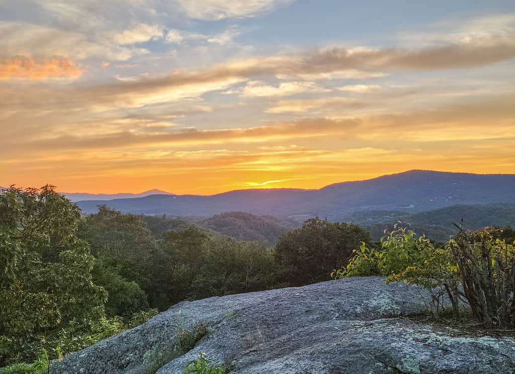 Panorama view of Sunset from Raven Rock, Coopers Rock State Forest