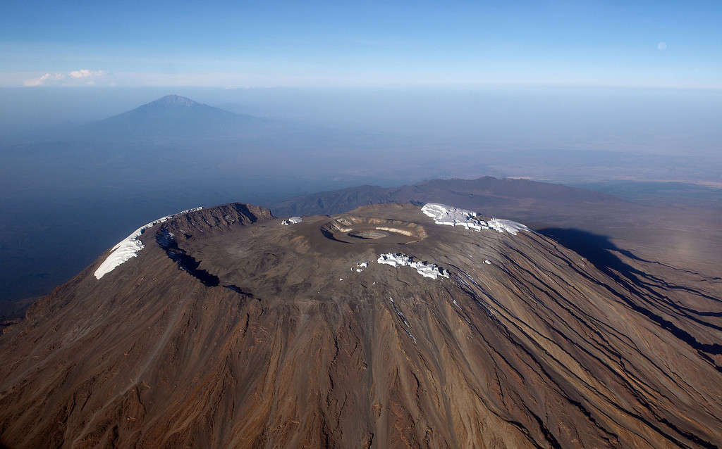 Kilimanjaro summit from the airplane