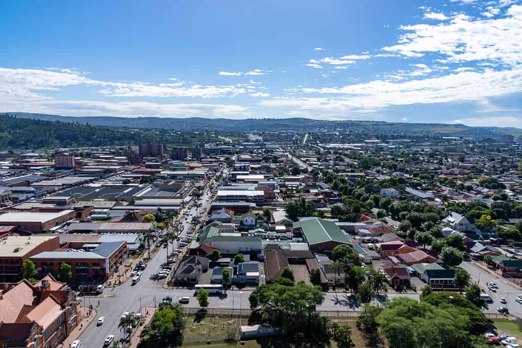 A wide view of the suburbs of Pietermaritzburg