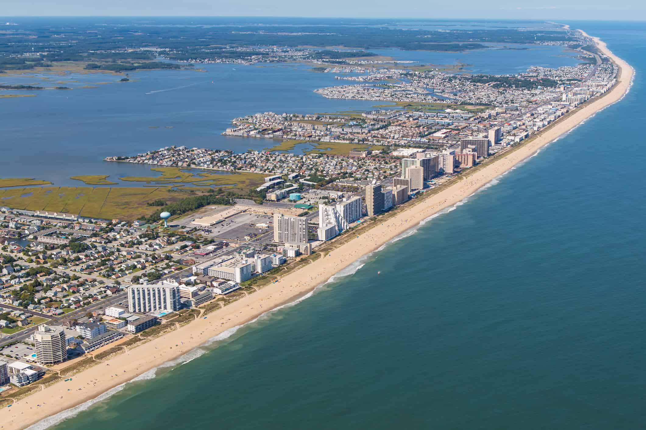 Aerial view of Ocean City, Maryland