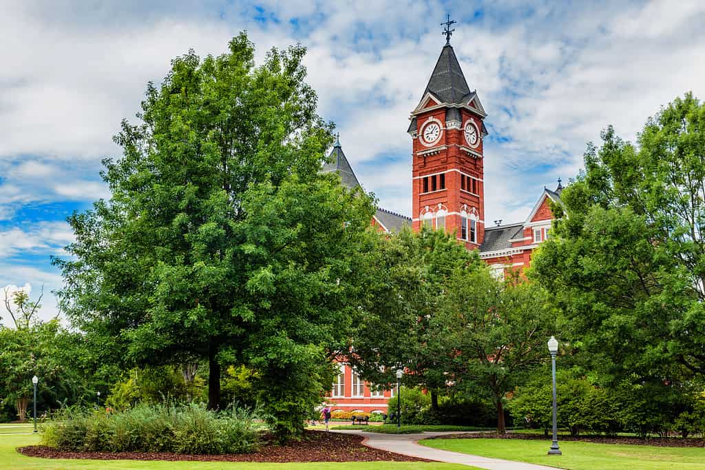 Historic building and campus at Auburn University