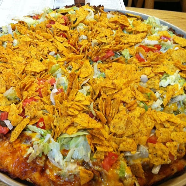 Taco pizza is a popular dish in Iowa.