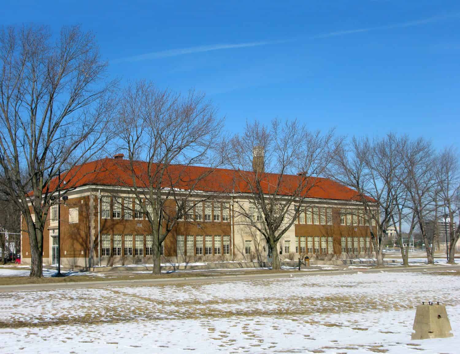 Monroe Elementary School, one of the four former segregated elementary schools for African American children in Topeka, USA which is now part of Brown v. Board of Education National Historic Site