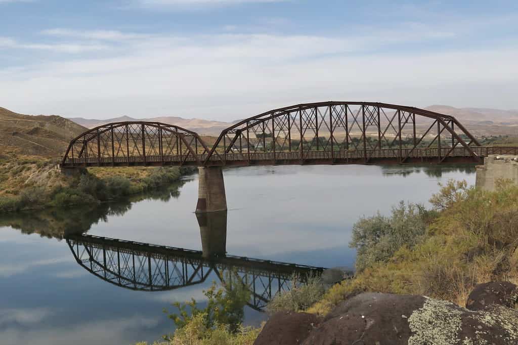 Railroad Bridge across the Snake River near Melba, Idaho