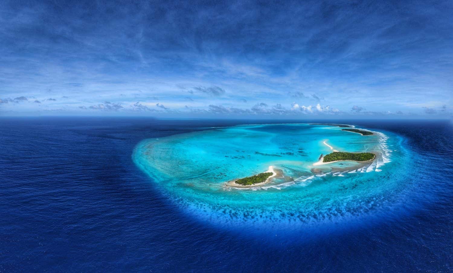 Kayangel Atoll, Palau Micronesia, wonderful drone view