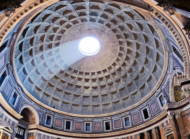 Pantheon in Rome, inside view, Italy