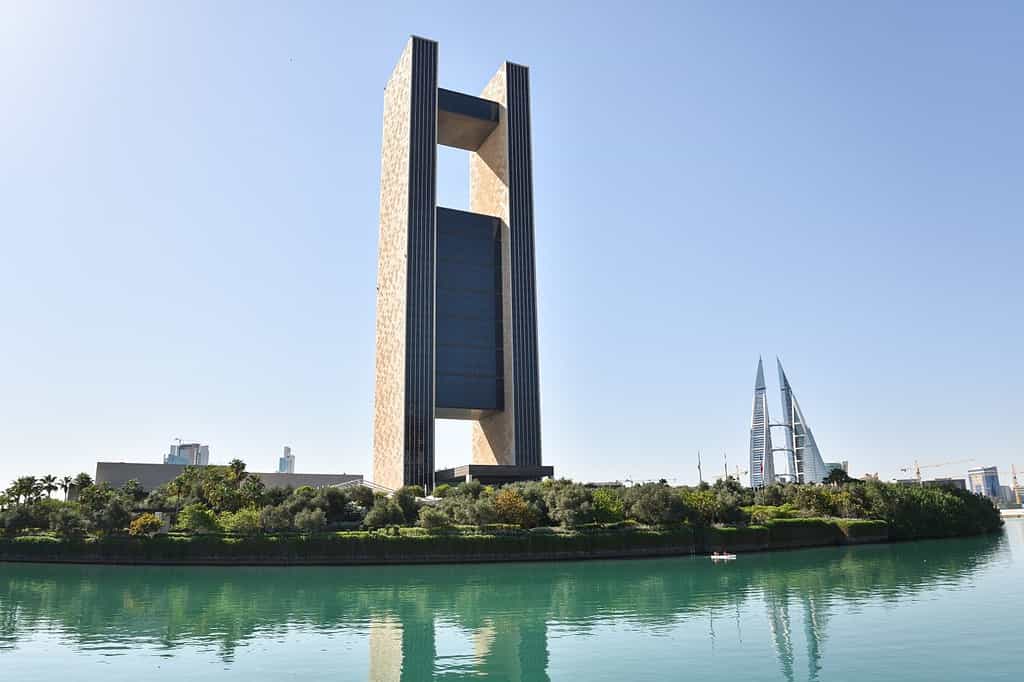 Futuristic Skyscraper Hotel and Bahrain World Trade Center in Manama