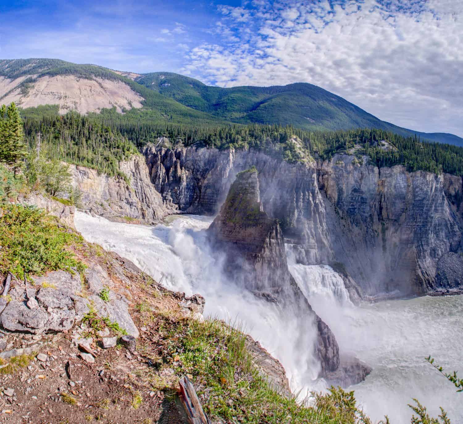 96 m drop of Virginia Falls - South Nahanni river, Northwest Territories, Canada