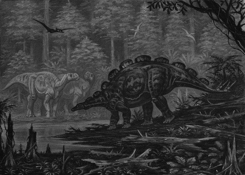 Wuerhosaurus dinosaur reconstruction