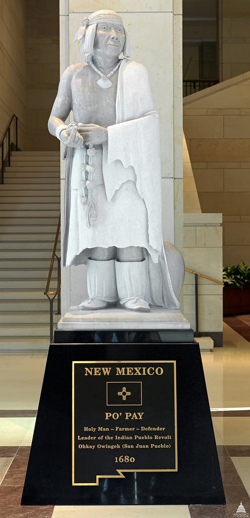 Po’pay (1630?-before 1692) New Mexico Marble by Cliff Fragua Given in 2005 CVC Emancipation Hall U.S. Capitol