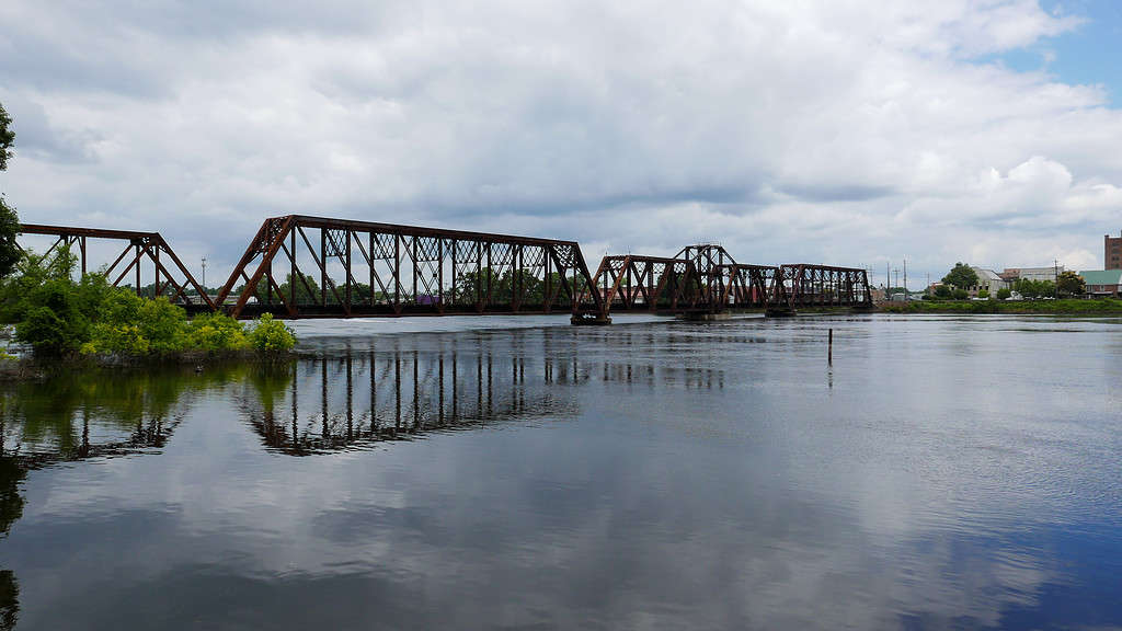 Ouachita river railroad bridge in Monroe Louisiana