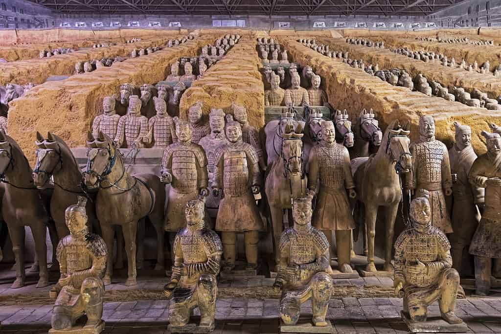 World famous Terracotta Army located in Xian China