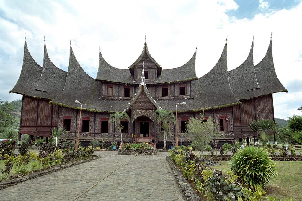 Minangkabau King Palace with traditional horned roof