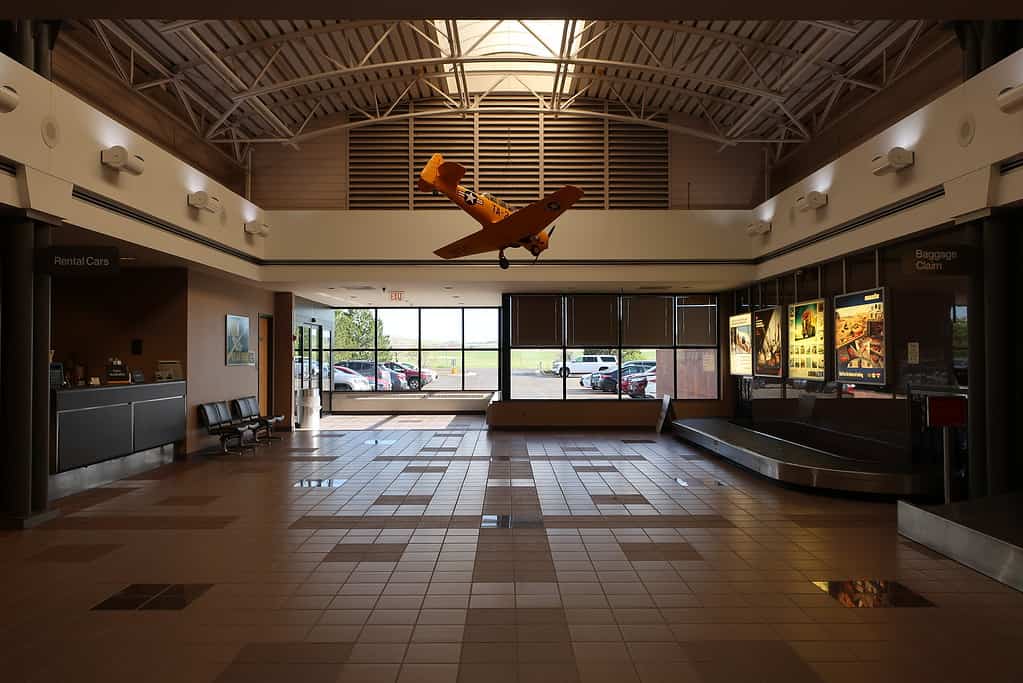 Gillette–Campbell County Airport terminal interior in Campbell County, Wyoming