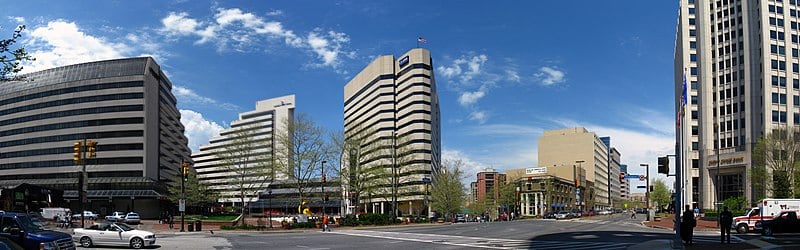 Intersection in Bethesda, Maryland, Montgomery County