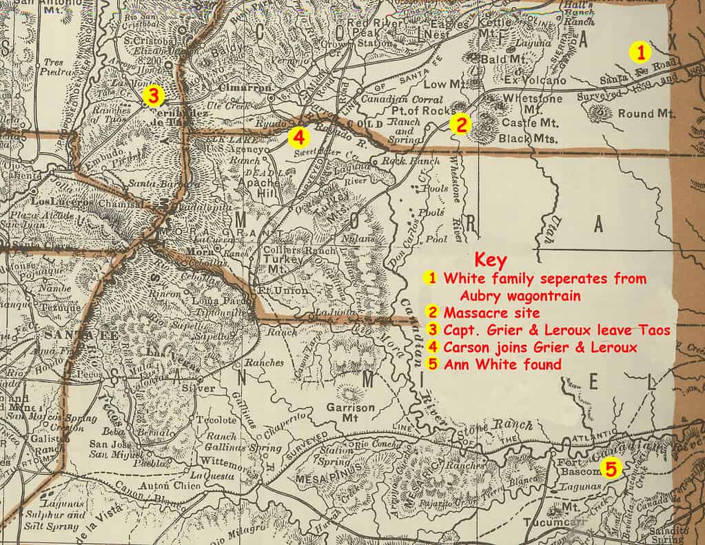 Image based on an 1876 map of the White Massacre.