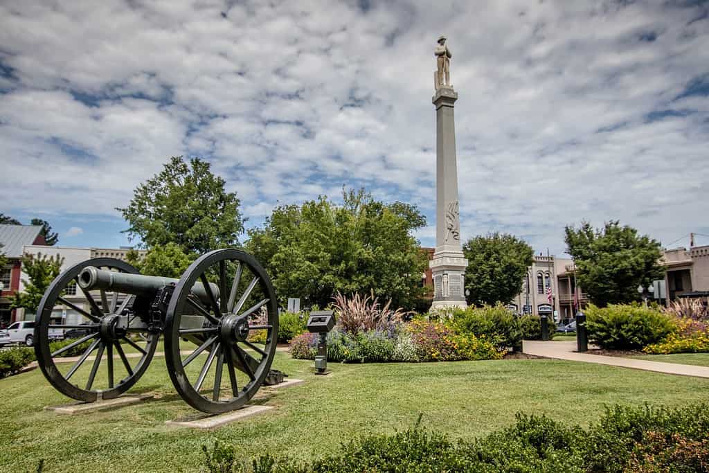 Civil war landmarks in historic Franklin, Tennessee