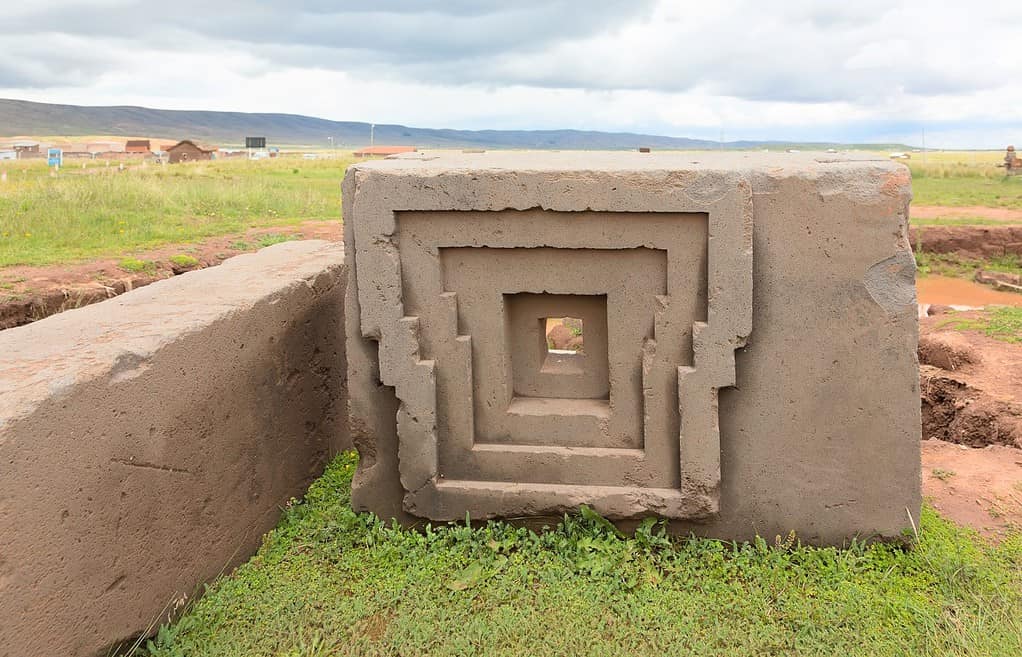Megalithic stone in the complex Puma Punku, Bolivia