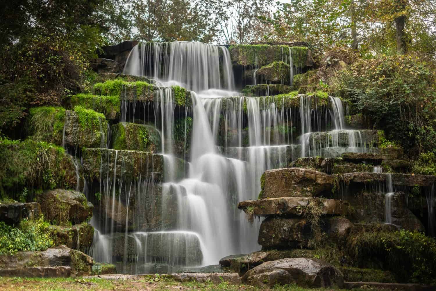 Tuscumbia, Alabama Spring Park Water Fall Long Exposure.