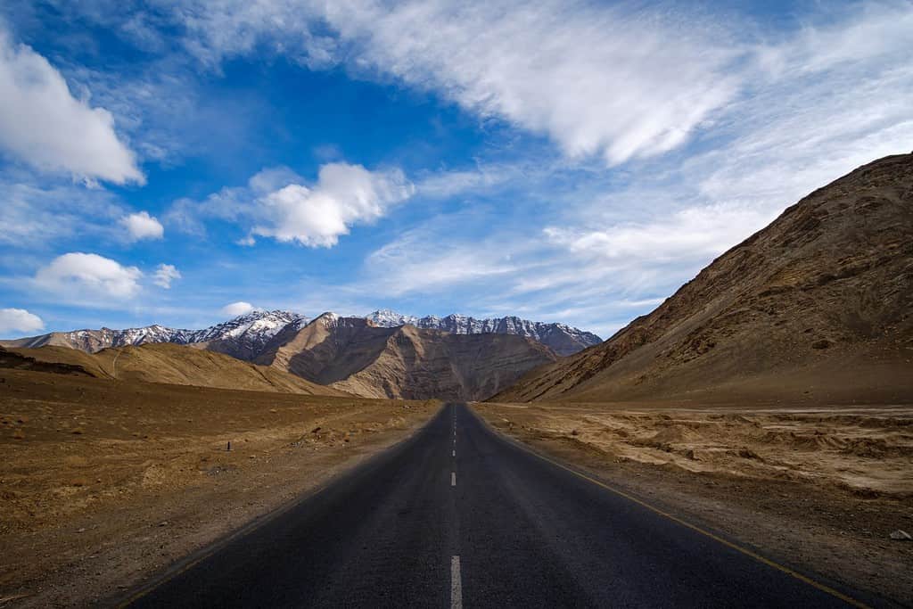 Magnetic Hill is a gravity hill, the famous place located near Leh, Ladakh region, Jammu and Kashmir, India.