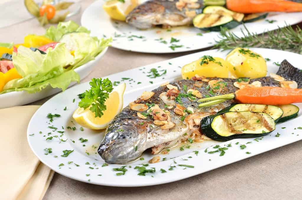 Trout amandine (fried trout with butter, lemon and almonds)