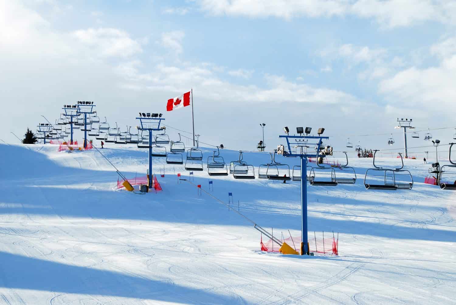ski hill at canada olympic park, calgary