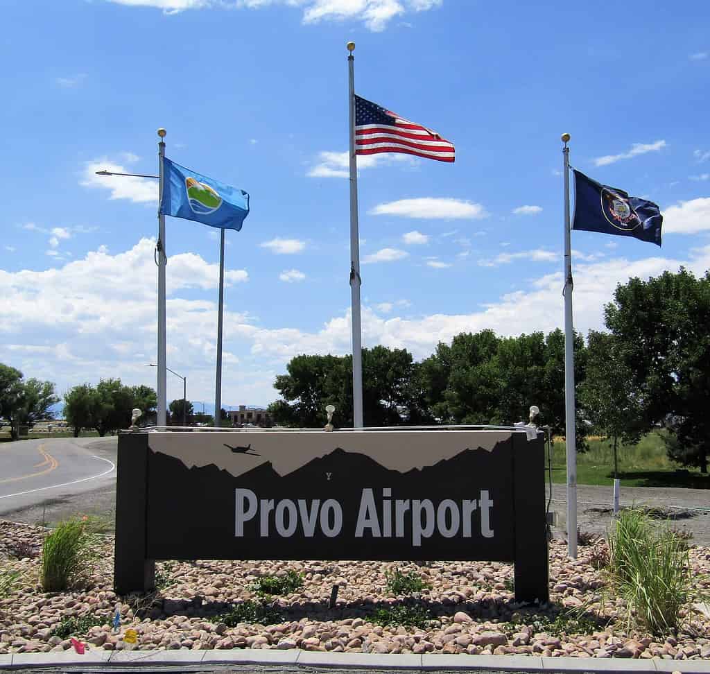 Entrance to the Provo Municipal Airport.