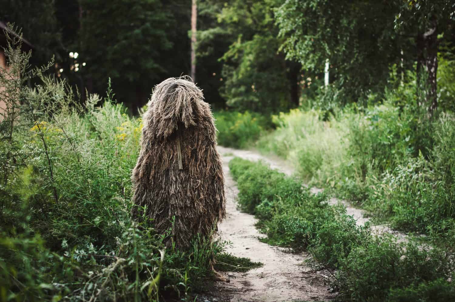 Special camouflage ghillie suit for snipers and intelligence agents.