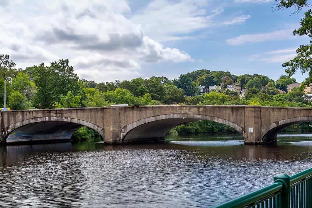 North Beacon Street Bridge over Charles River, Watertown, MA, USA