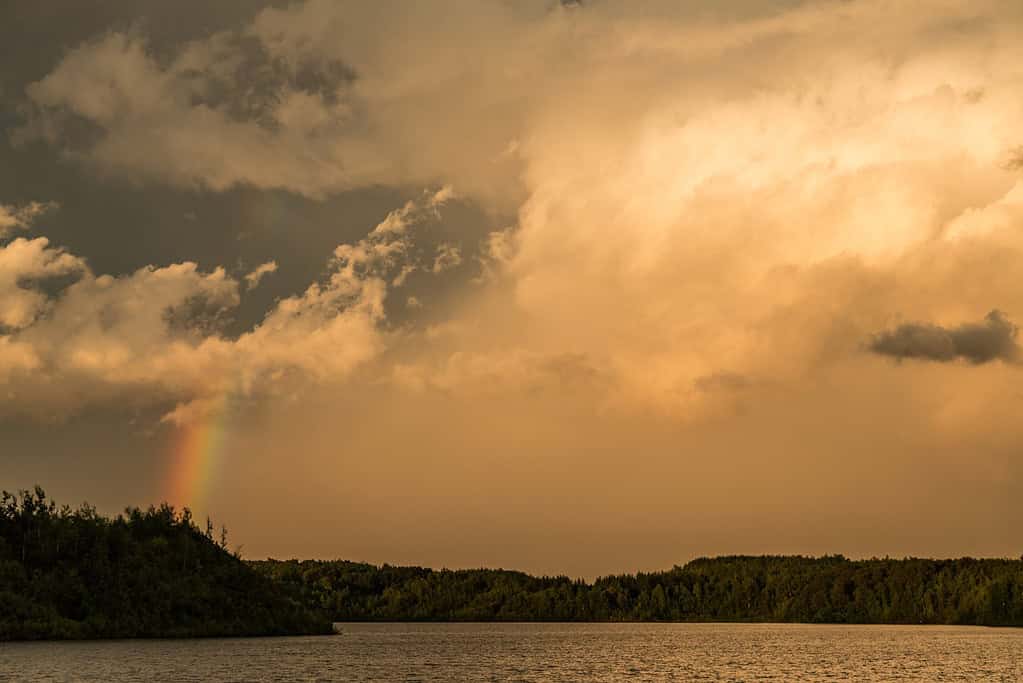 Lake Ore-be-Gone in the Iron Range of Minnesota, in Gilbert.