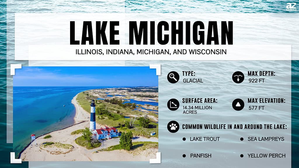 Lake Michigan infograph, Lake Michigan facts