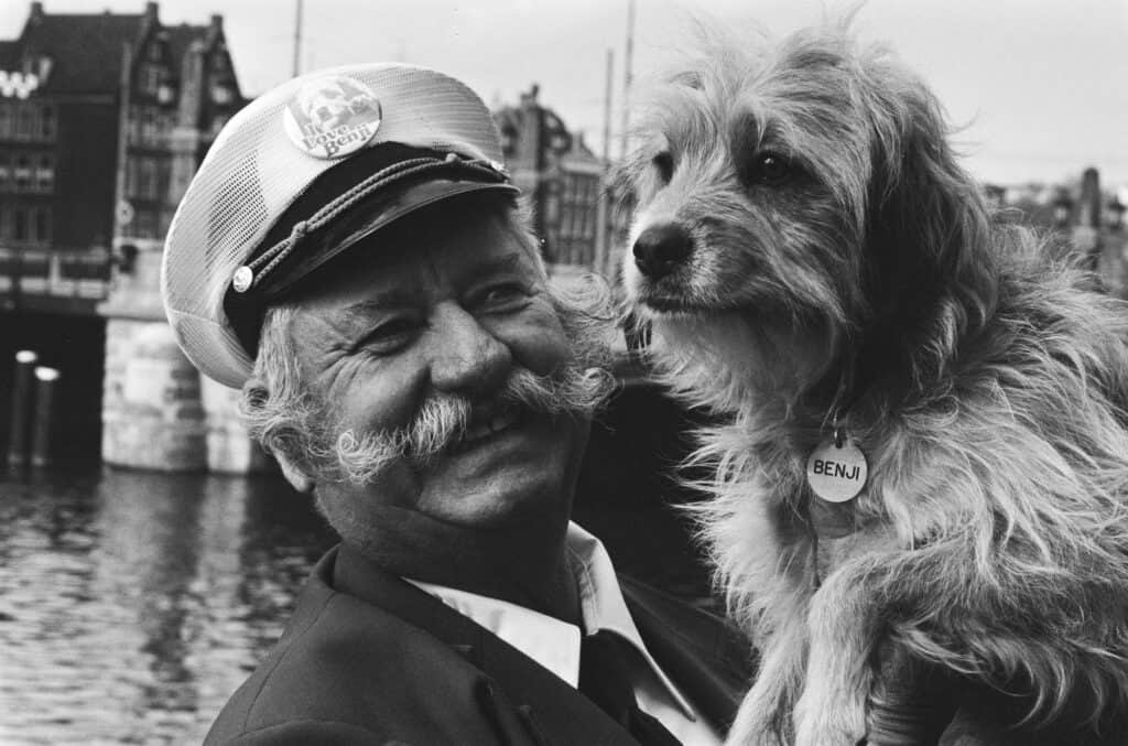 Canine star Benji and his trainer Frank Inn
