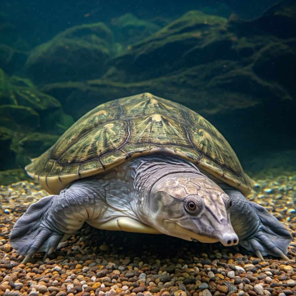 Yangtze Giant Softshell Turtle Rare animals