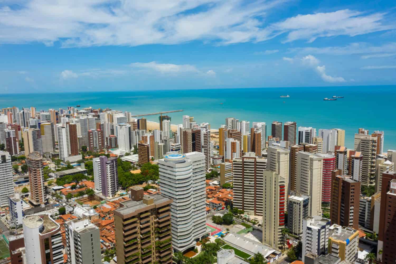 Cities of beaches in the world. The city of Fortaleza, State of Ceara Brazil South America. Travel theme. Places to visit and remember. 