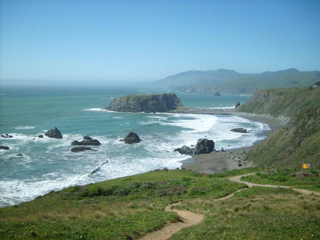 Salmon Creek Jenner, Jenner, CA, USA 95450 Goat Rock State Beach - Sonoma Coast State Park on the North Pacific Ocean.