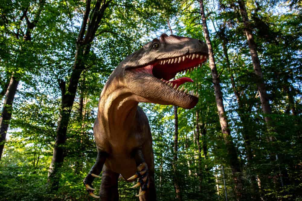 Dinosaur in the forest, at dino park