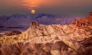 Zabriskie point, death valley, california, usa