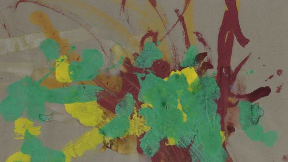 Painting by Congo, a chimpanzee studied by Desmond Morris