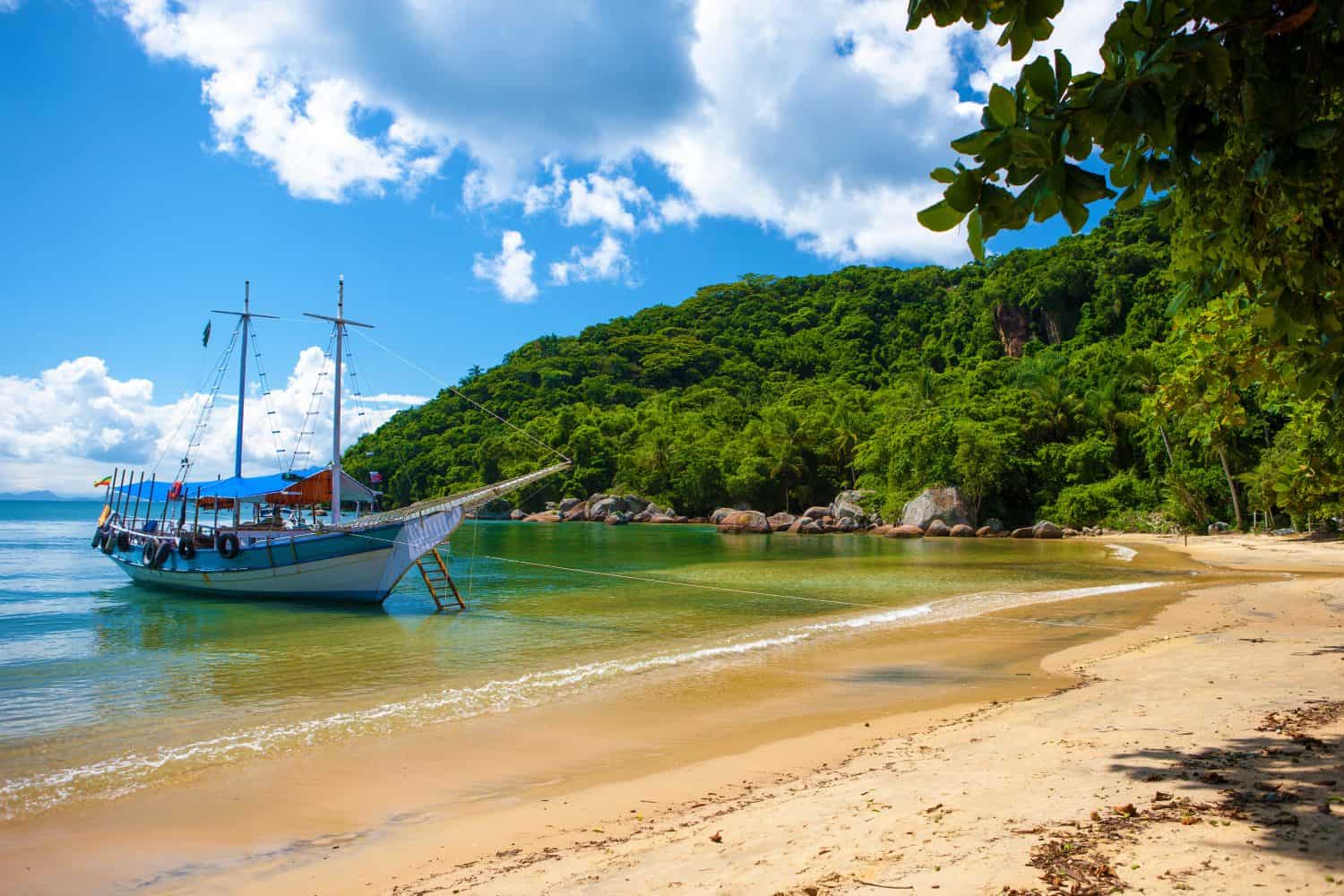 beach in Ilha Grande in the Angra dos Reis region, Rio de Janeiro, Brazil