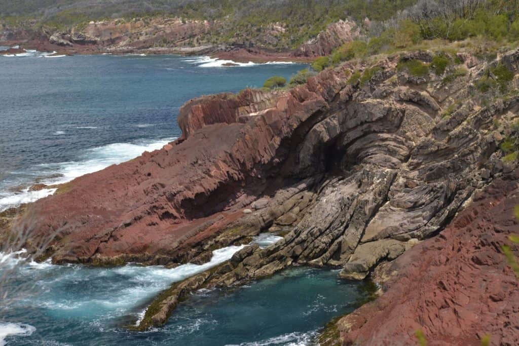 Rocky headlands and seascapes at Two Fold Bay , Eden Victoria Australia